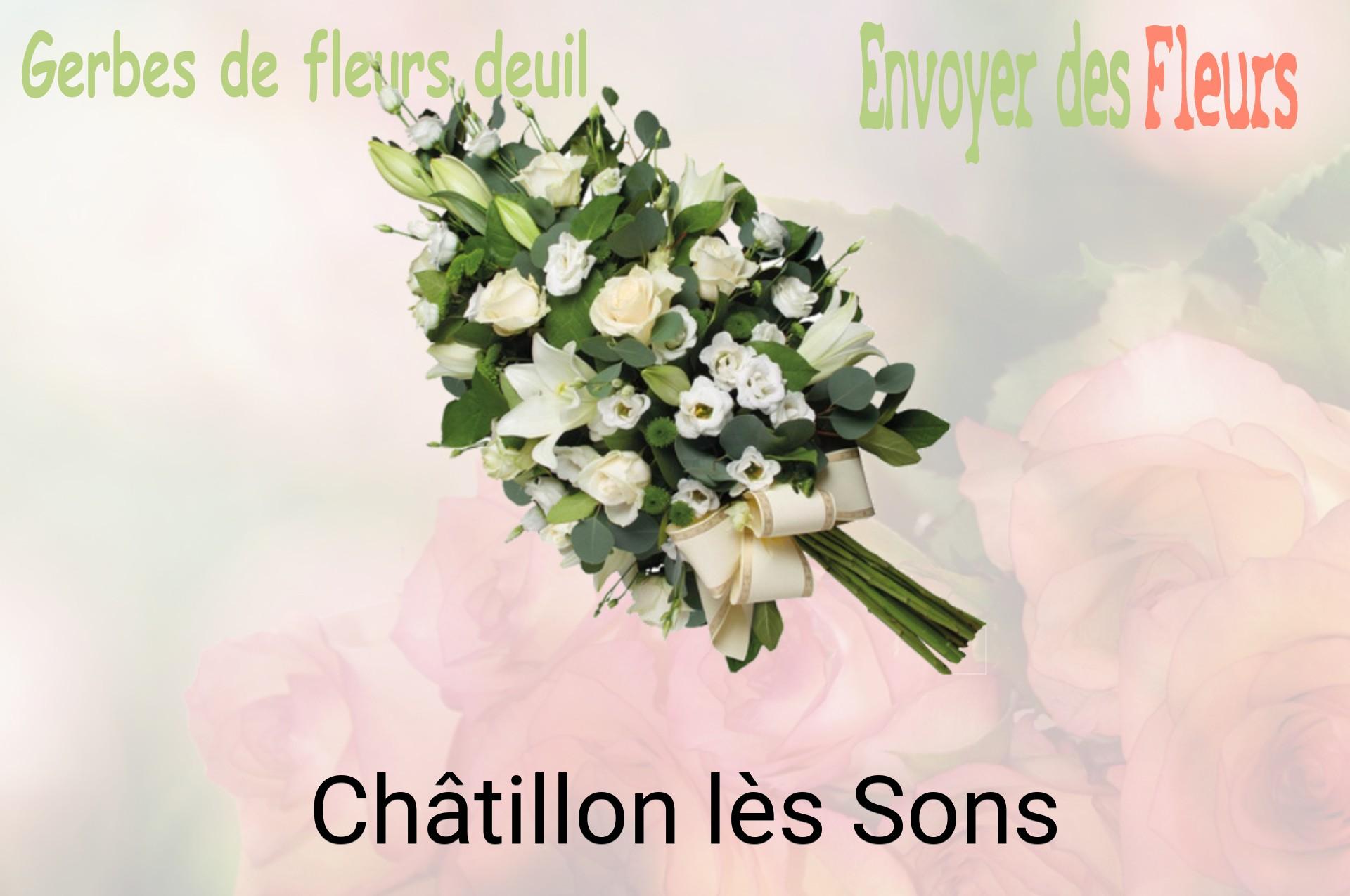 Gerbe de fleurs de deuil livrée à Châtillon-lès-Sons
